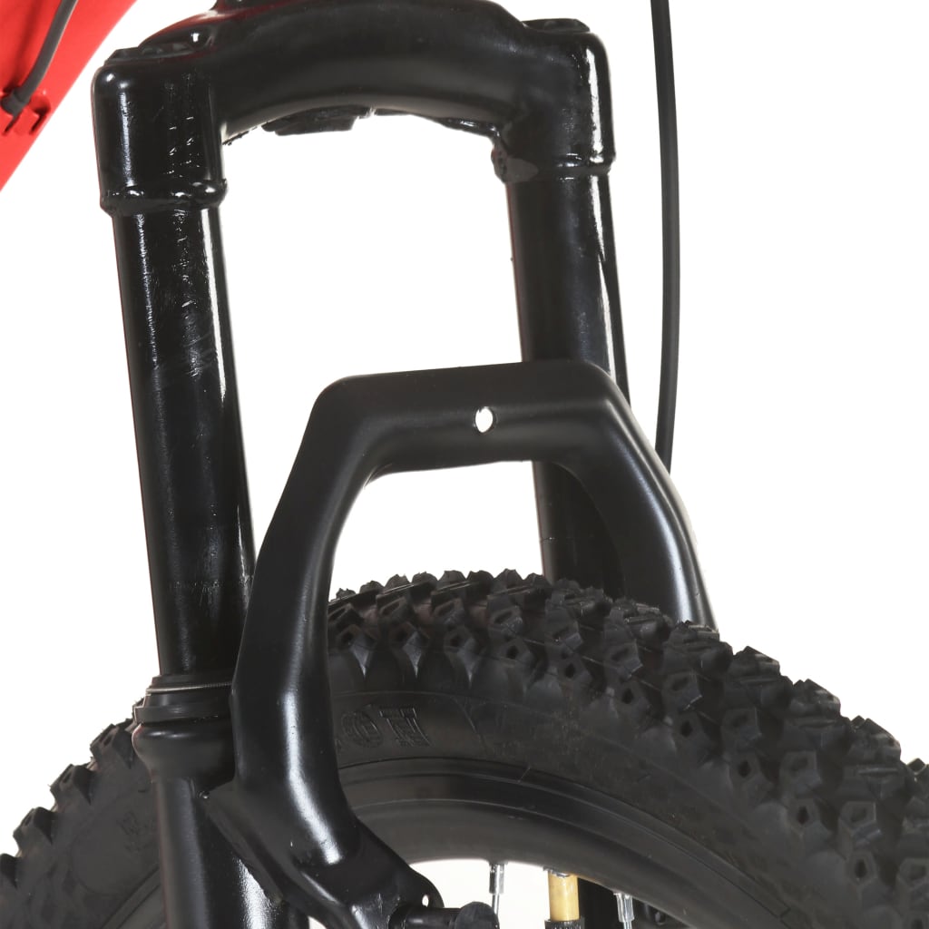 vidaXL Планински велосипед, 21 скорости, 27,5 цола, 42 см, червен