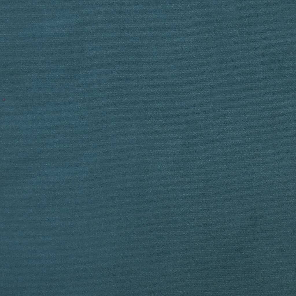 vidaXL 2-местно разтегателно канапе с две възглавници, синьо, кадифе