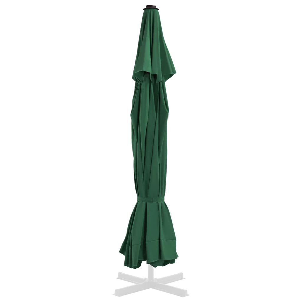 vidaXL Резервно покривало за градински чадър, зелено, 500 см