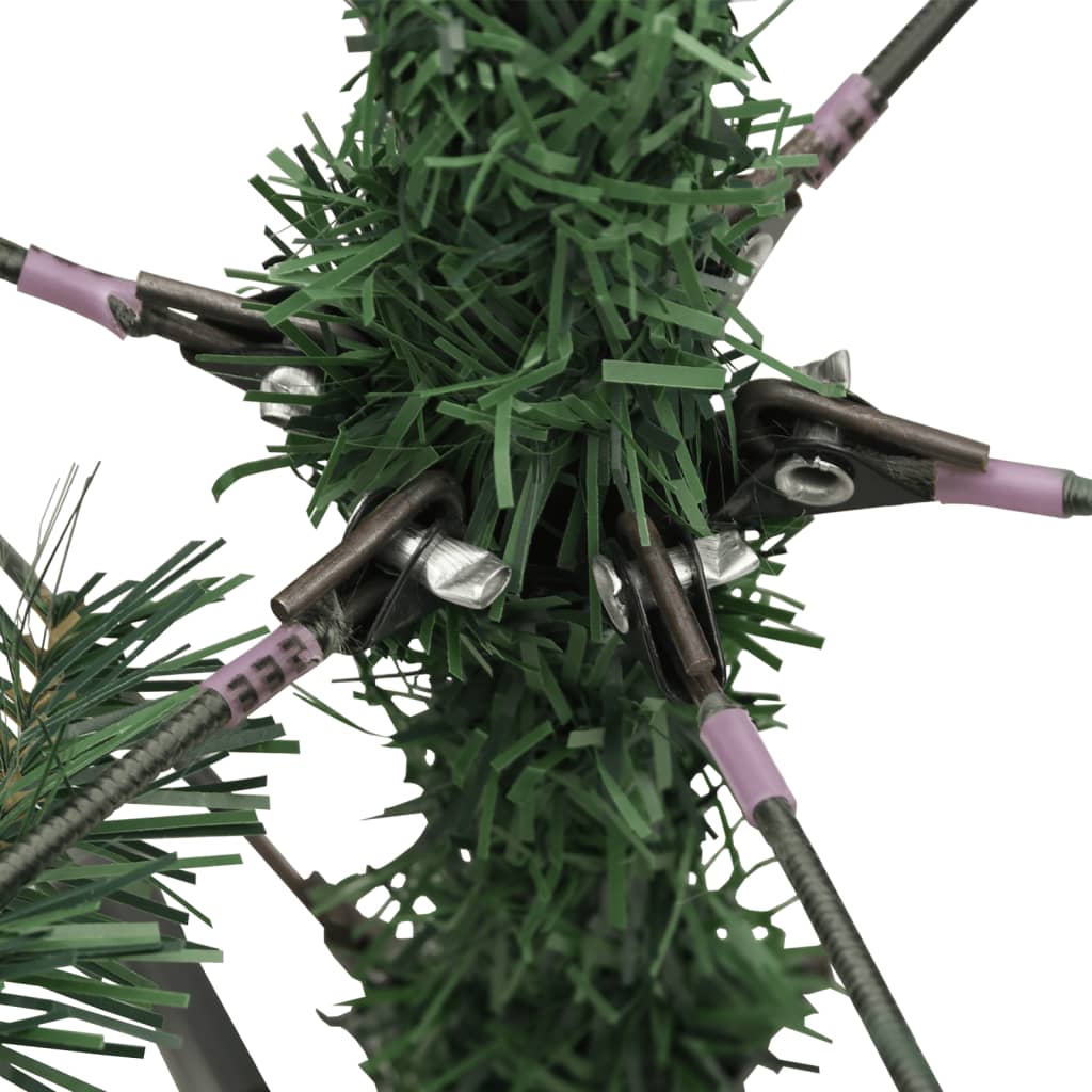 vidaXL Изкуствена коледна елха с шарнири и шишарки 180 см