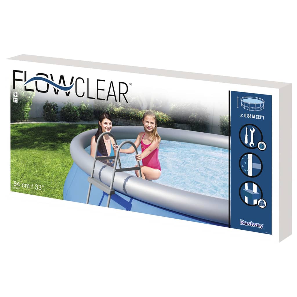 Bestway Стълба за басейн Flowclear, 2 стъпала, 84 см