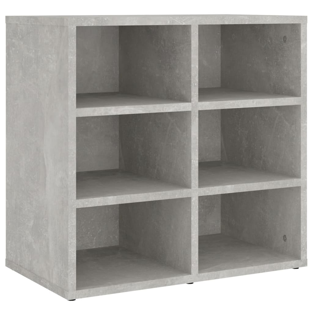 vidaXL Шкаф за обувки, бетонно сив, 52,5x30x50 см