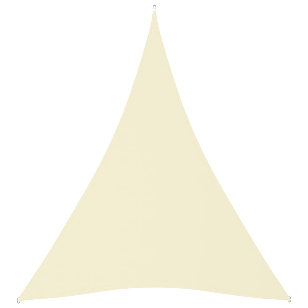 vidaXL Платно-сенник, Оксфорд плат, триъгълно, 5x7x7 м, кремаво