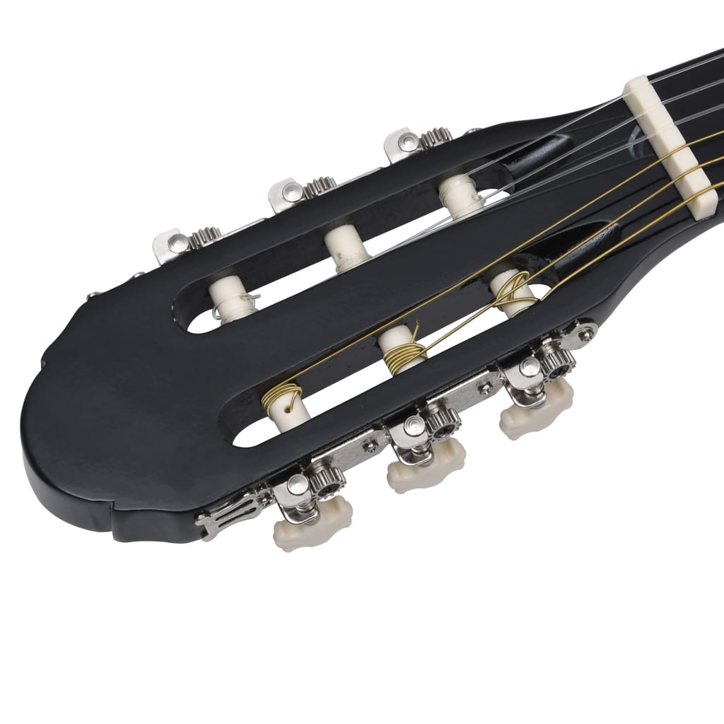 vidaXL Уестърн акустична cutaway китара с еквалайзер, 6 струни, черна