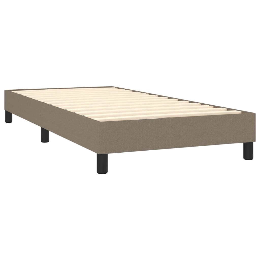 vidaXL Боксспринг легло с матрак, таупе, 90x200 см, плат