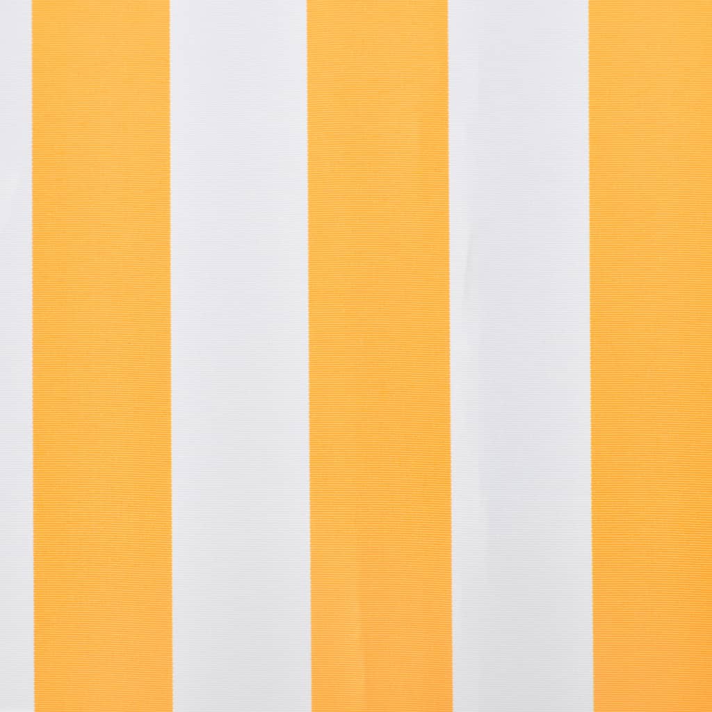 vidaXL Платнище за тента слънчогледово жълто и бяло 3х2,5м (без рамка)