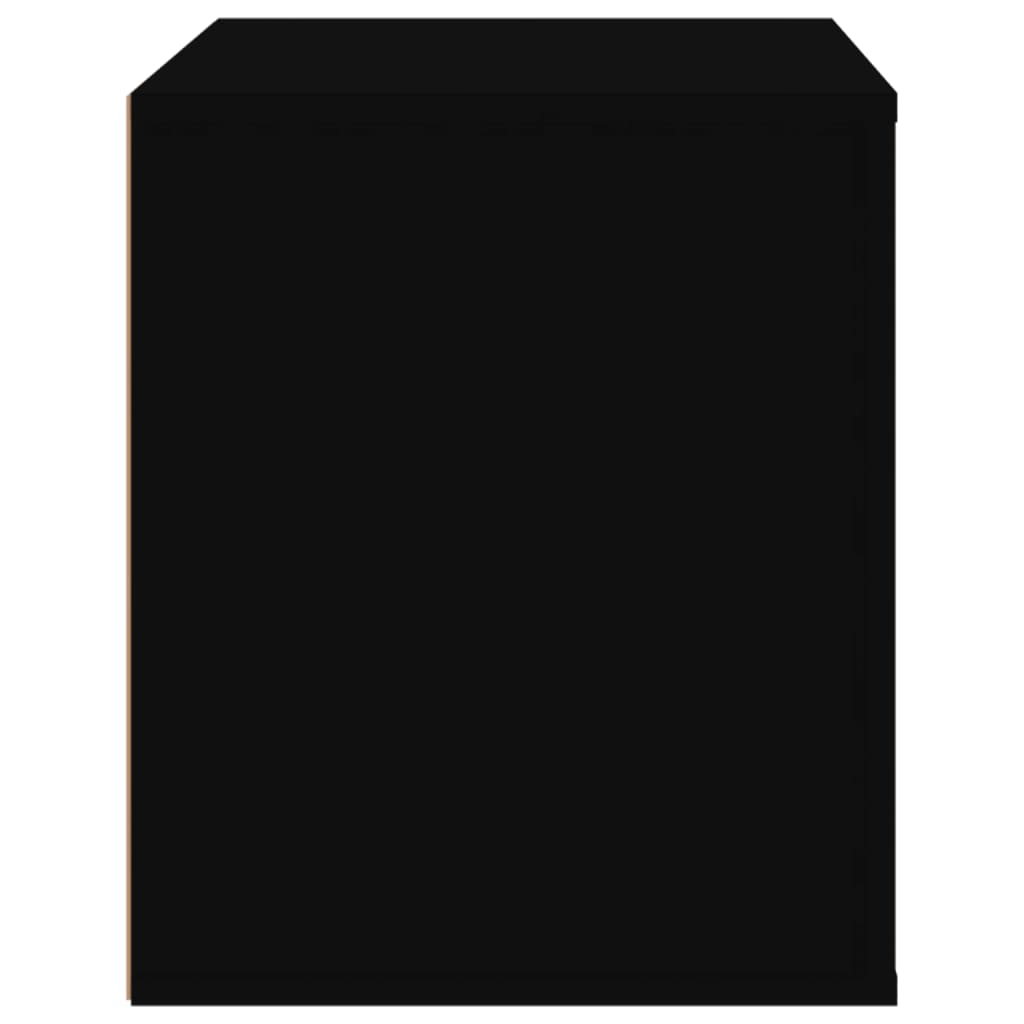 vidaXL Нощно шкафче, черно, 50x39x47 см
