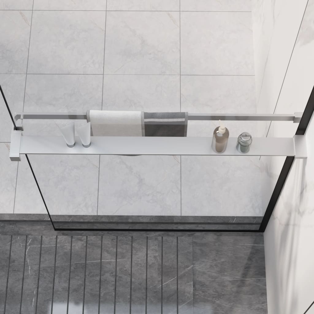 vidaXL Рафт за душ за стена за душ кабина хром 80 см алуминий