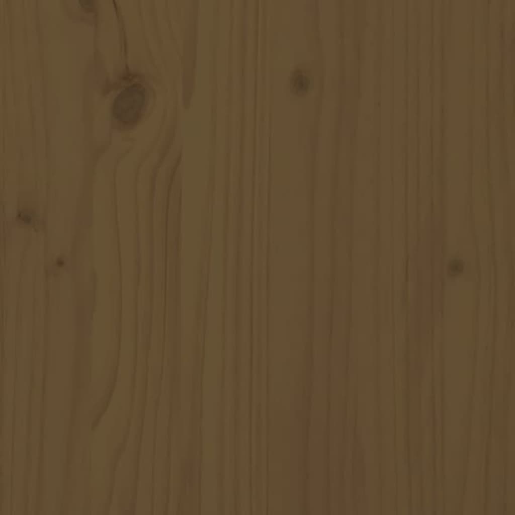 vidaXL Плантер с рафт, меденокафяв, 54x54x81 см, борово дърво масив