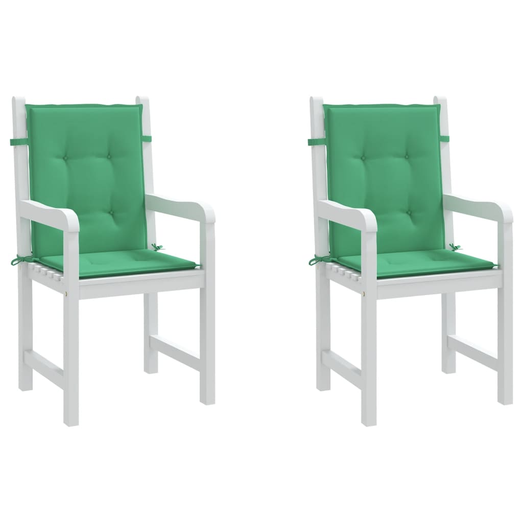 vidaXL Възглавници за столове 2 бр зелени 100x50x3 см Оксфорд плат