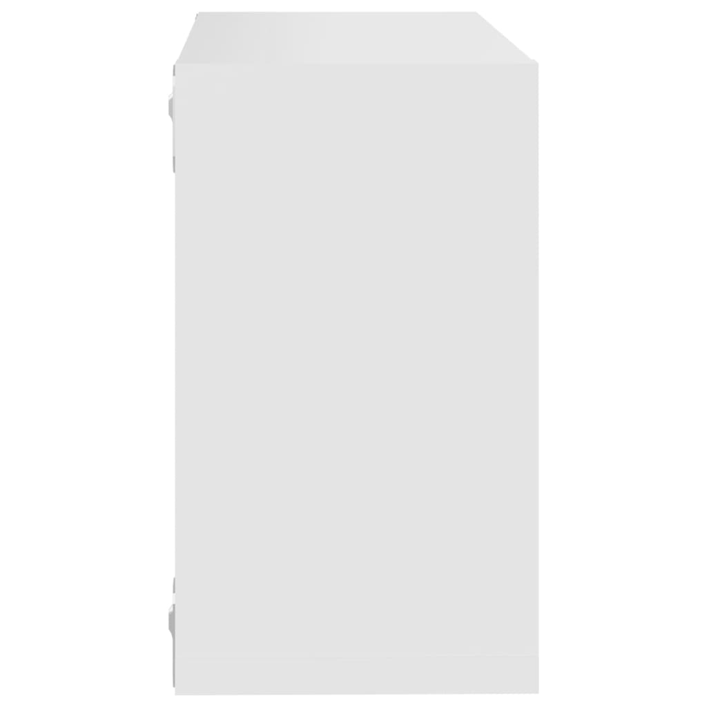 vidaXL Стенни кубични рафтове, 2 бр, бели, 26x15x26 см