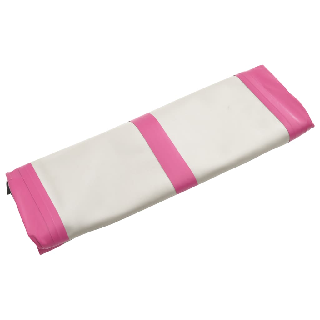 vidaXL Надуваем дюшек за гимнастика с помпа, 500x100x20 см, PVC, розов
