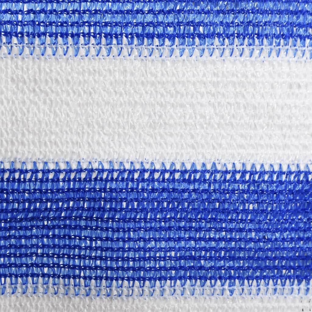 vidaXL Балконски параван, синьо и бяло, 75x600 см, HDPE