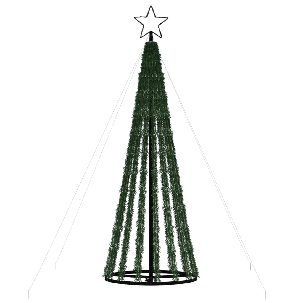 vidaXL Коледна елха светещ конус 275 LED синя 180 см