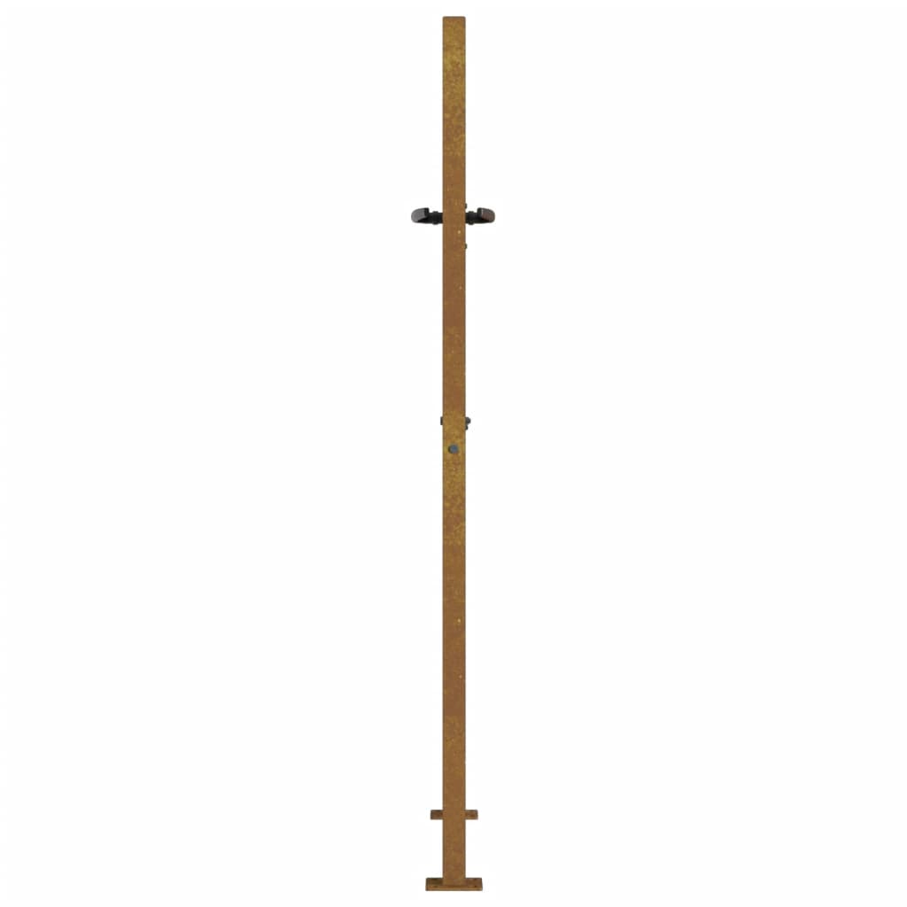 vidaXL Градинска порта, 105x155 см, кортенова стомана, дизайн с бамбук