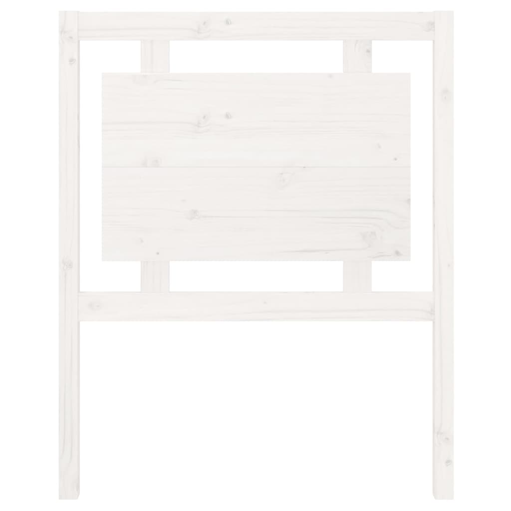 vidaXL Горна табла за легло, бяла, 80,5x4x100 см, бор масив