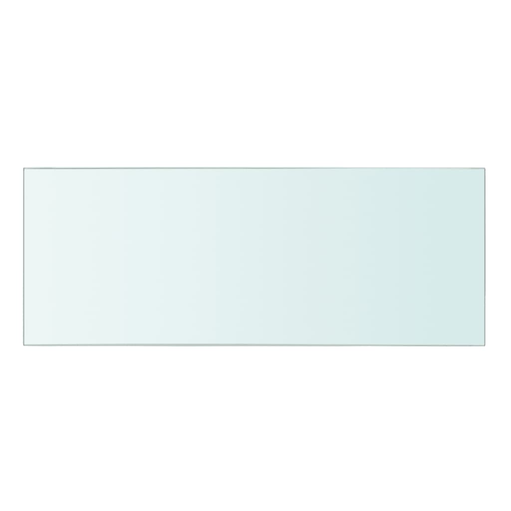 vidaXL Плоча за рафт, прозрачно стъкло, 40 x 15 см