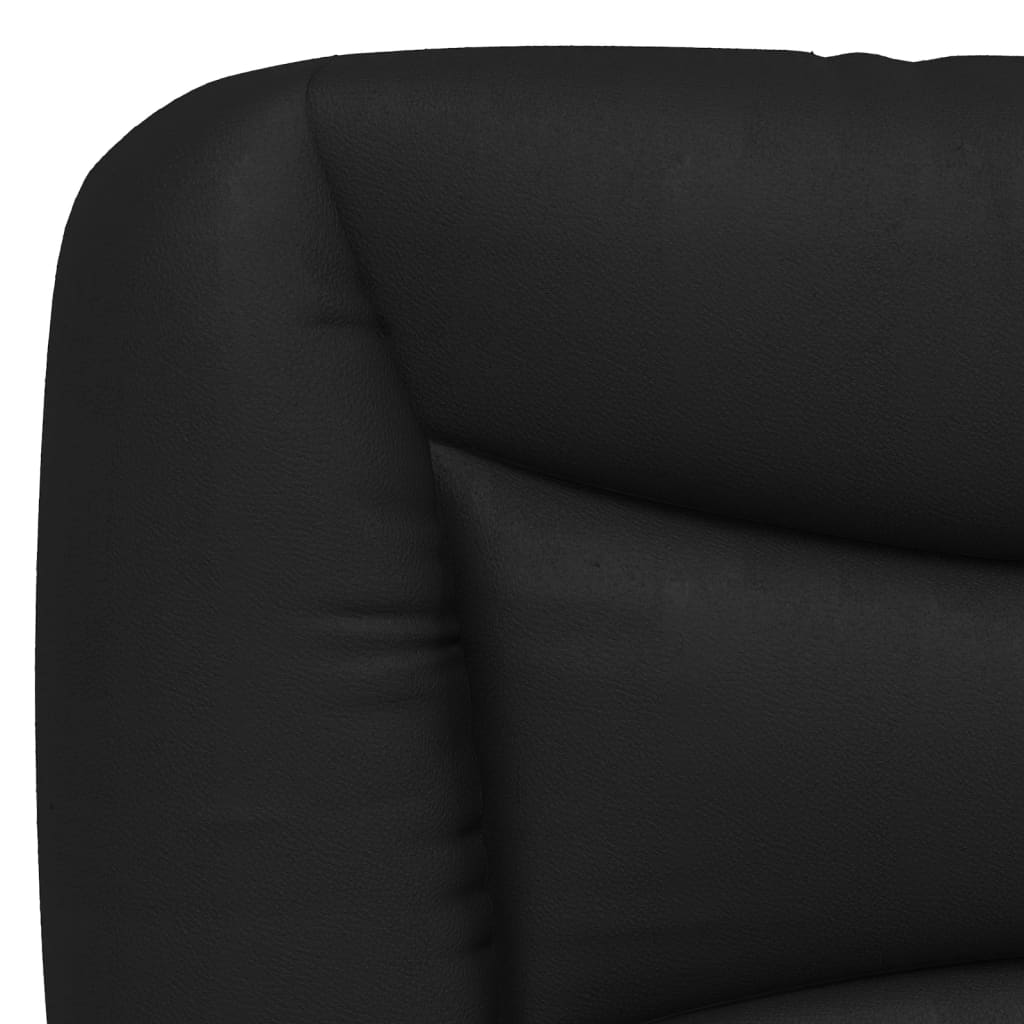 vidaXL Рамка за легло с табла, черна, 100x200 см, изкуствена кожа