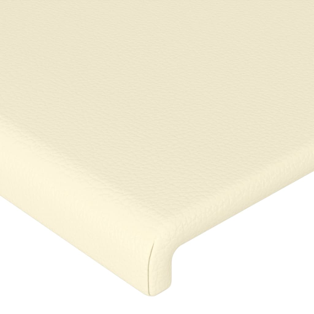 vidaXL Горна табла за легло, кремава, 100x5x78/88 см, изкуствена кожа