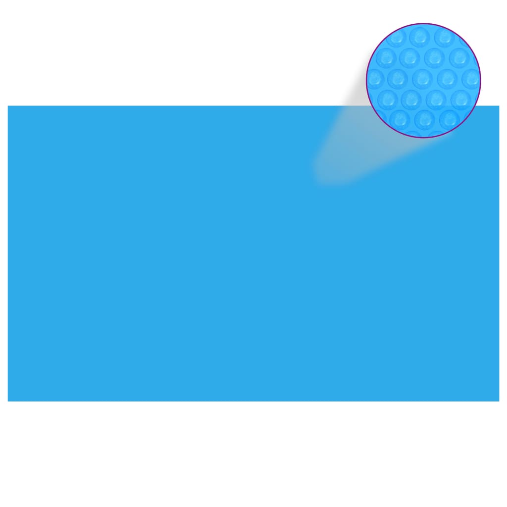 vidaXL Правоъгълно покривало за басейн, 1000x600 см, PE, синьо