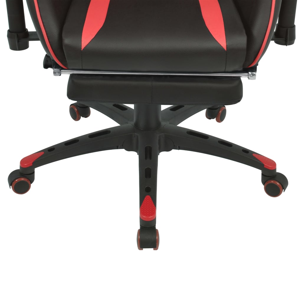 vidaXL Наклоняем офис рейсинг стол с подложка за крака, червено