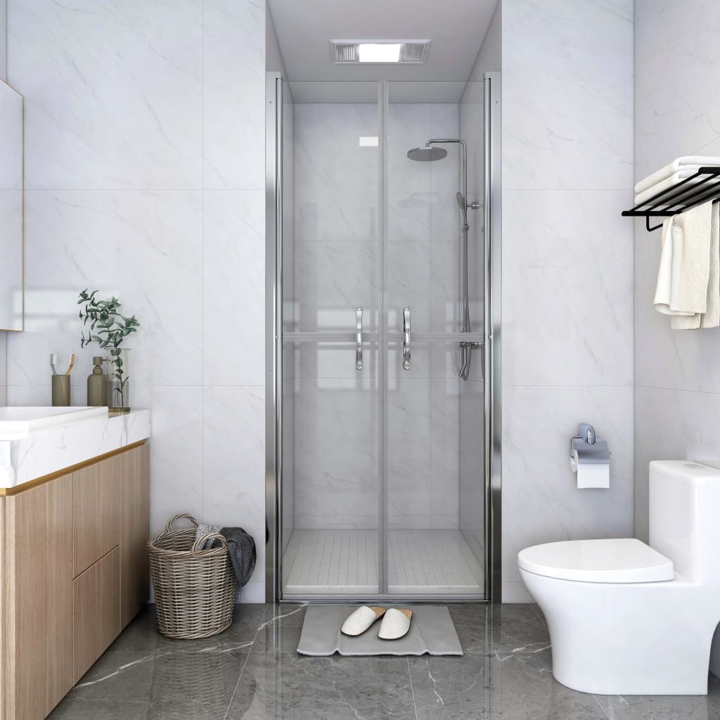 vidaXL Врата за душ, прозрачно ESG стъкло, 81x190 см