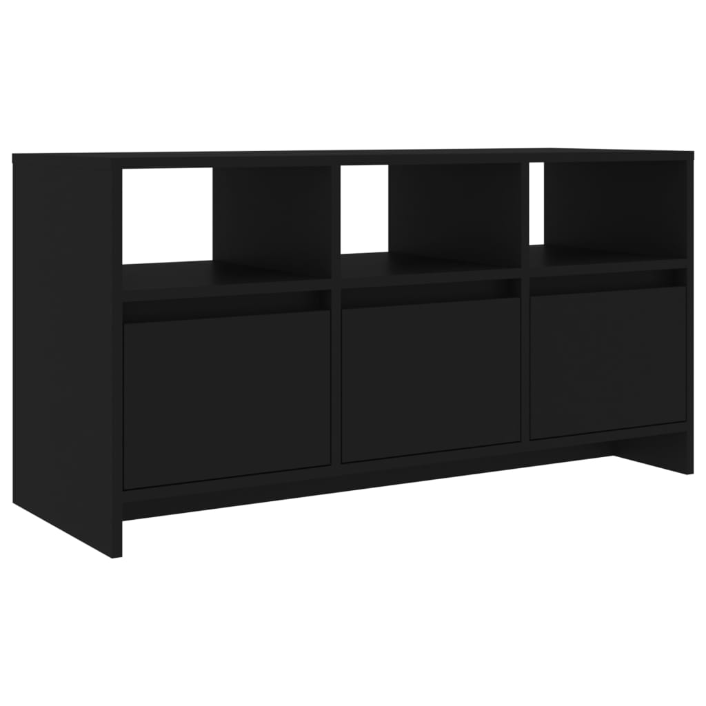 vidaXL ТВ шкаф, черен, 102x37,5x52,5 см, ПДЧ