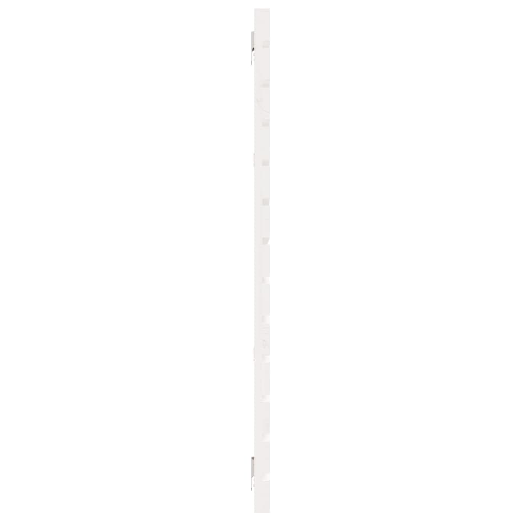 vidaXL Стенна табла за спалня, бяла, 206x3x91,5 см, борово дърво масив