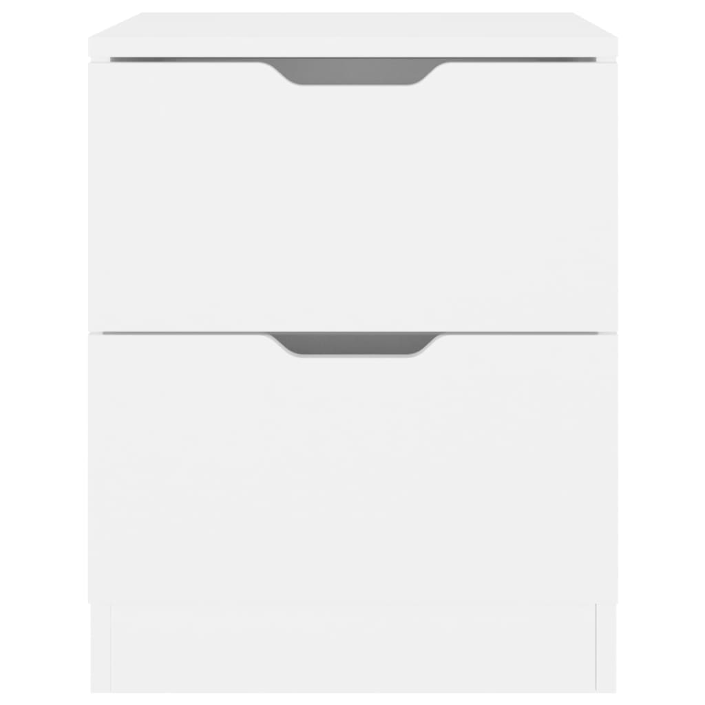 vidaXL Нощни шкафчета, 2 бр, бели, 40x40x50 см, ПДЧ