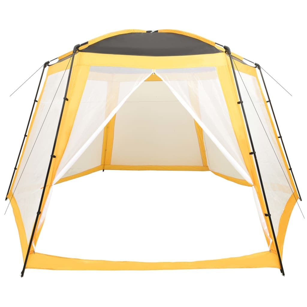 vidaXL Палатка за басейн, текстил, 500x433x250 см, жълта