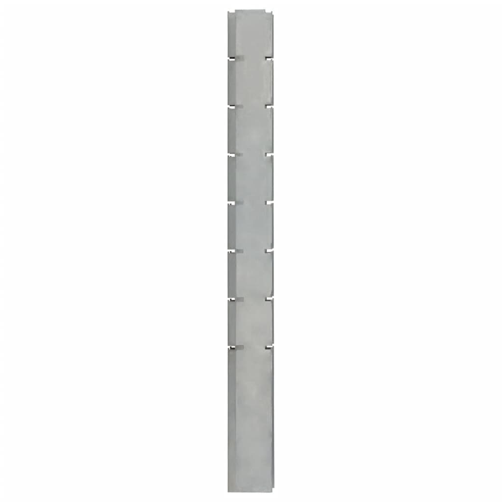 vidaXL Стълб за габионна ограда сребрист 200 см поцинкована стомана