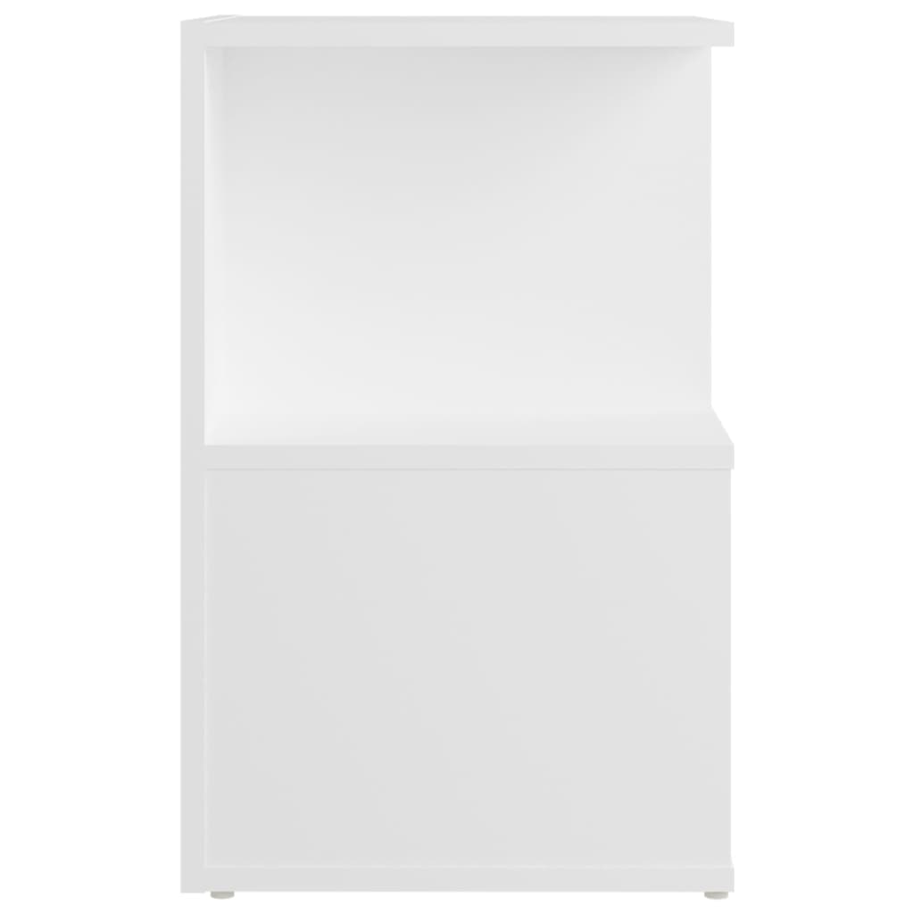 vidaXL Нощно шкафче, бяло, 35x35x55 см, ПДЧ