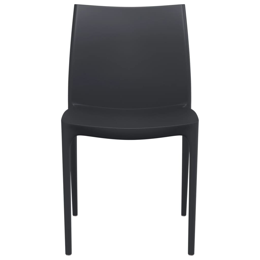 vidaXL Градински столове, 2 бр, антрацит, 50x46x80 см, полипропилен