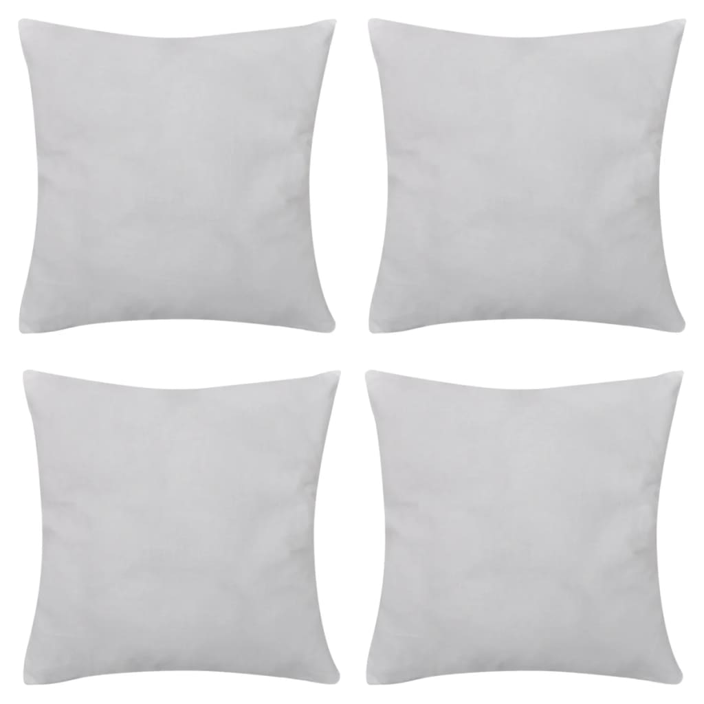 vidaXL Калъфки за възглавници, 4 бр, памук, 50 x 50 см, бели