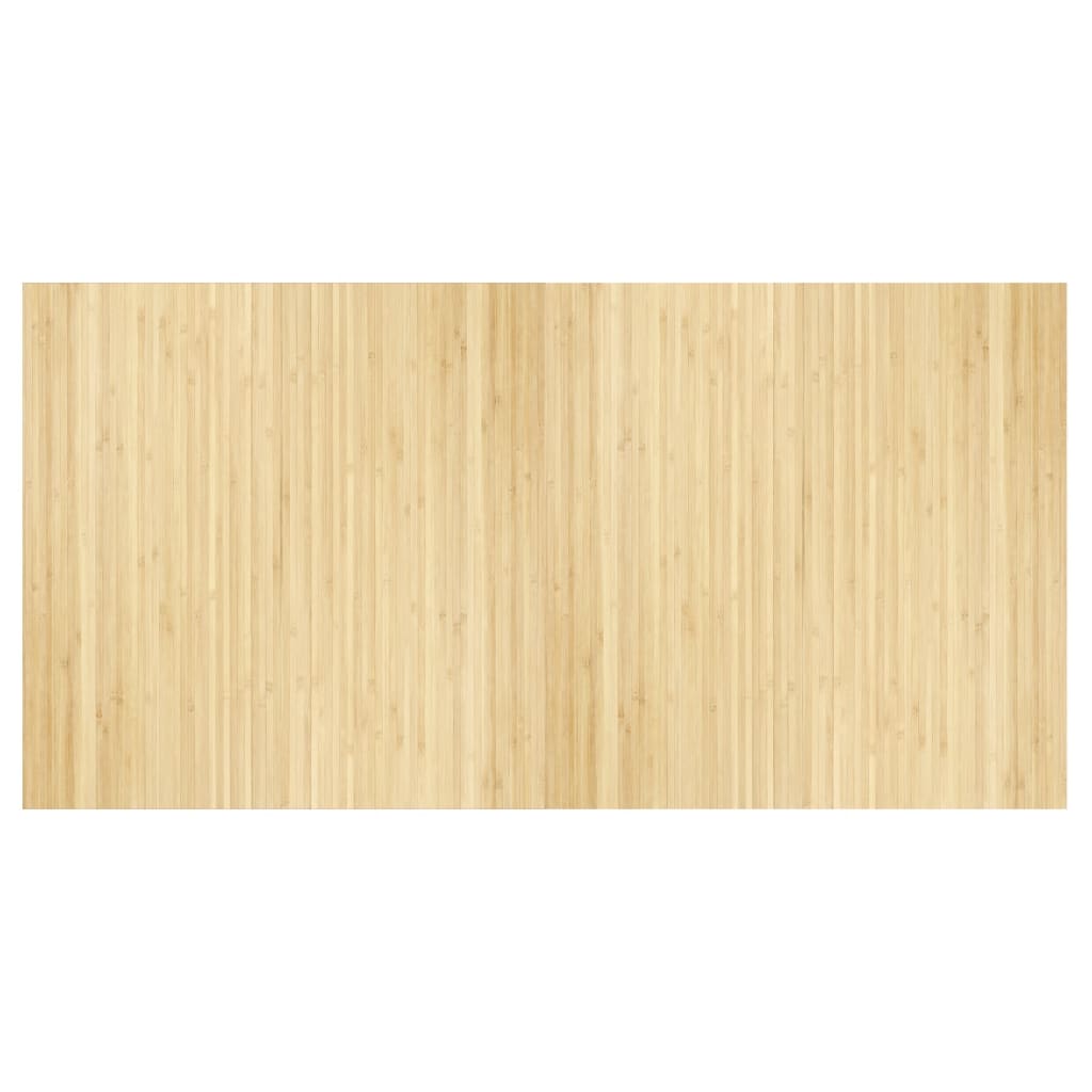 vidaXL Килим, правоъгълен, светъл натурален, 100x200 см, бамбук