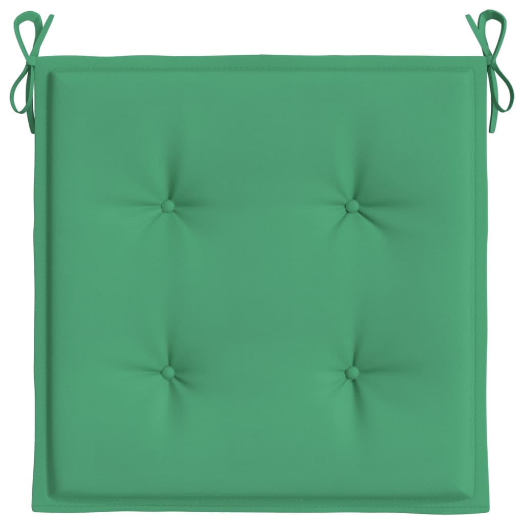 vidaXL Възглавници за столове 6 бр зелени 50x50x3 см Оксфорд плат