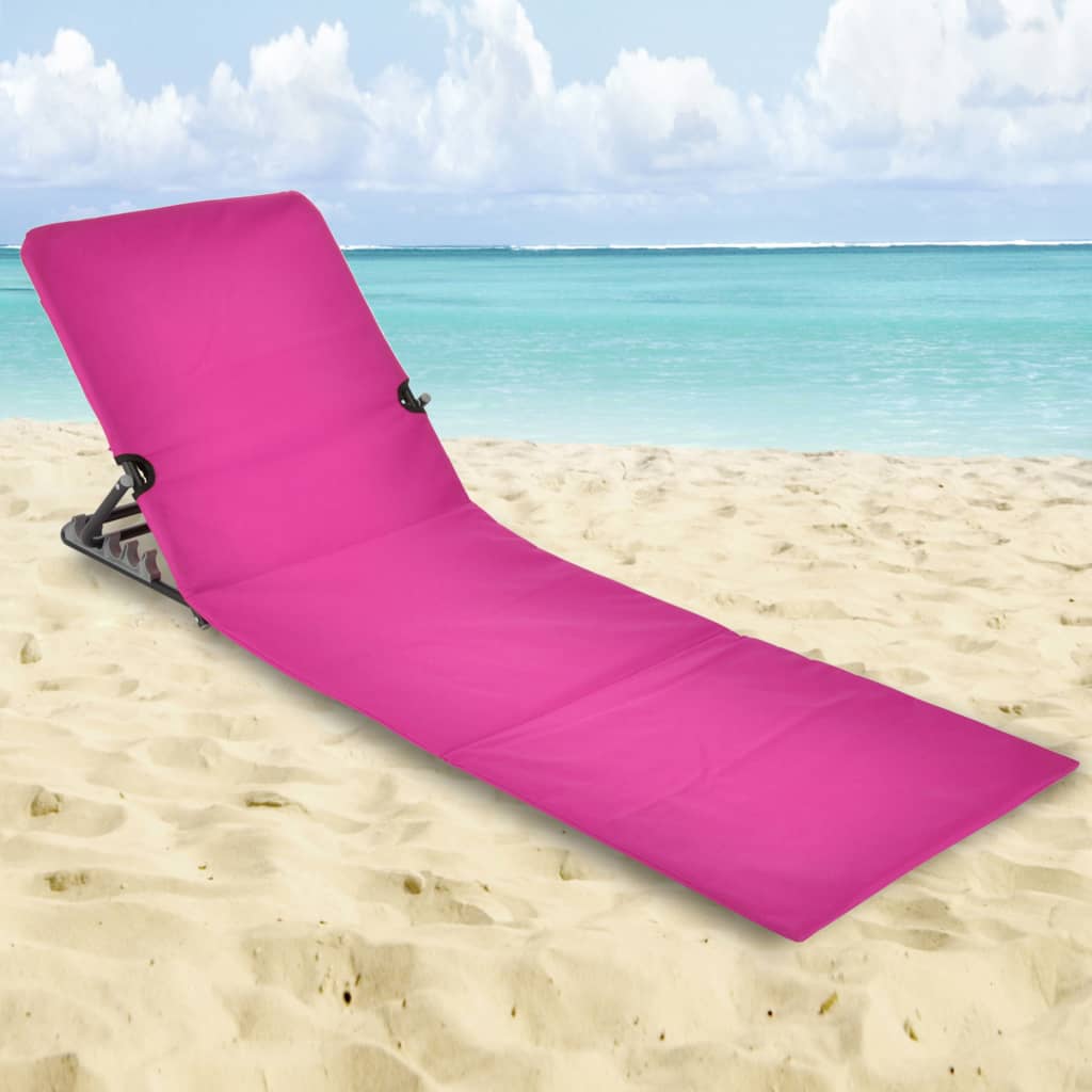 HI Сгъваема плажна постелка, PVC, розова