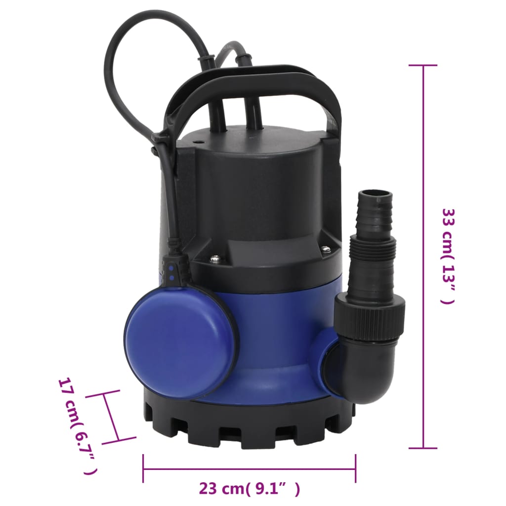 vidaXL Електрическа потопяема градинска помпа за отпадъчни води, 400 W