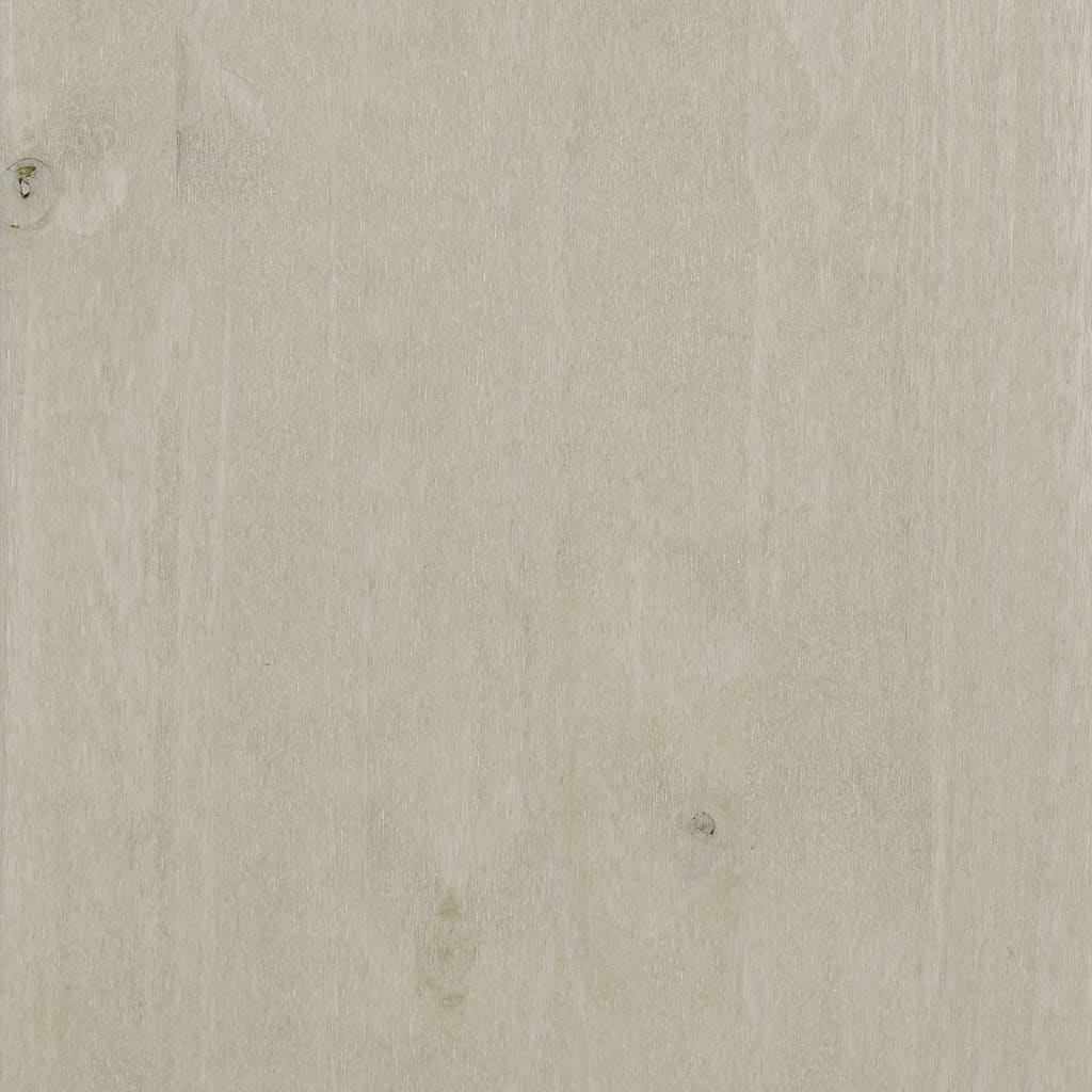 vidaXL Нощно шкафче HAMAR, бяло, 40x35x62 см, борово дърво масив