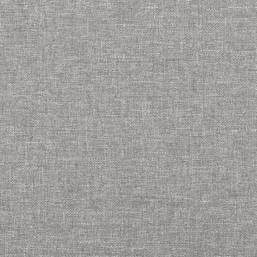 vidaXL Горна табла за легло с уши, светлосива, 183x16x78/88 см, плат