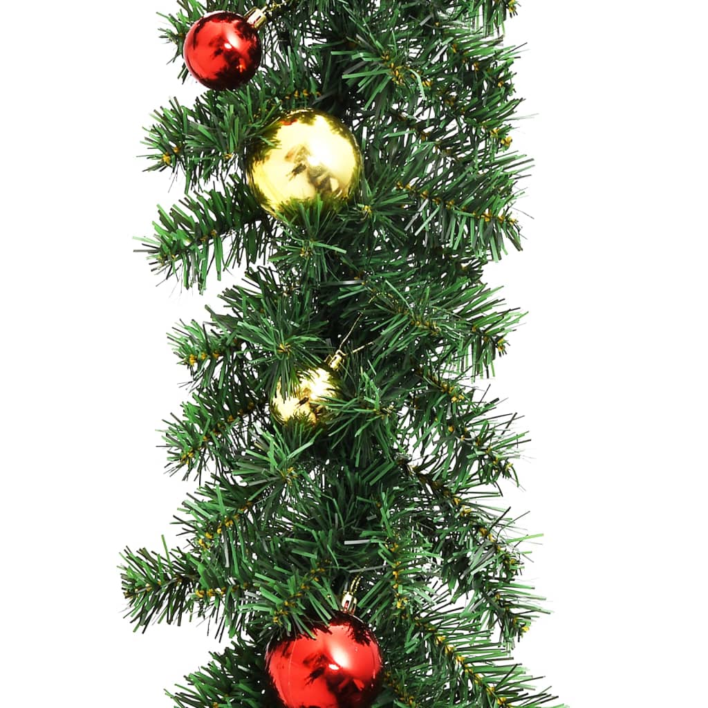 vidaXL Коледен гирлянд, декориран с топки, 20 м