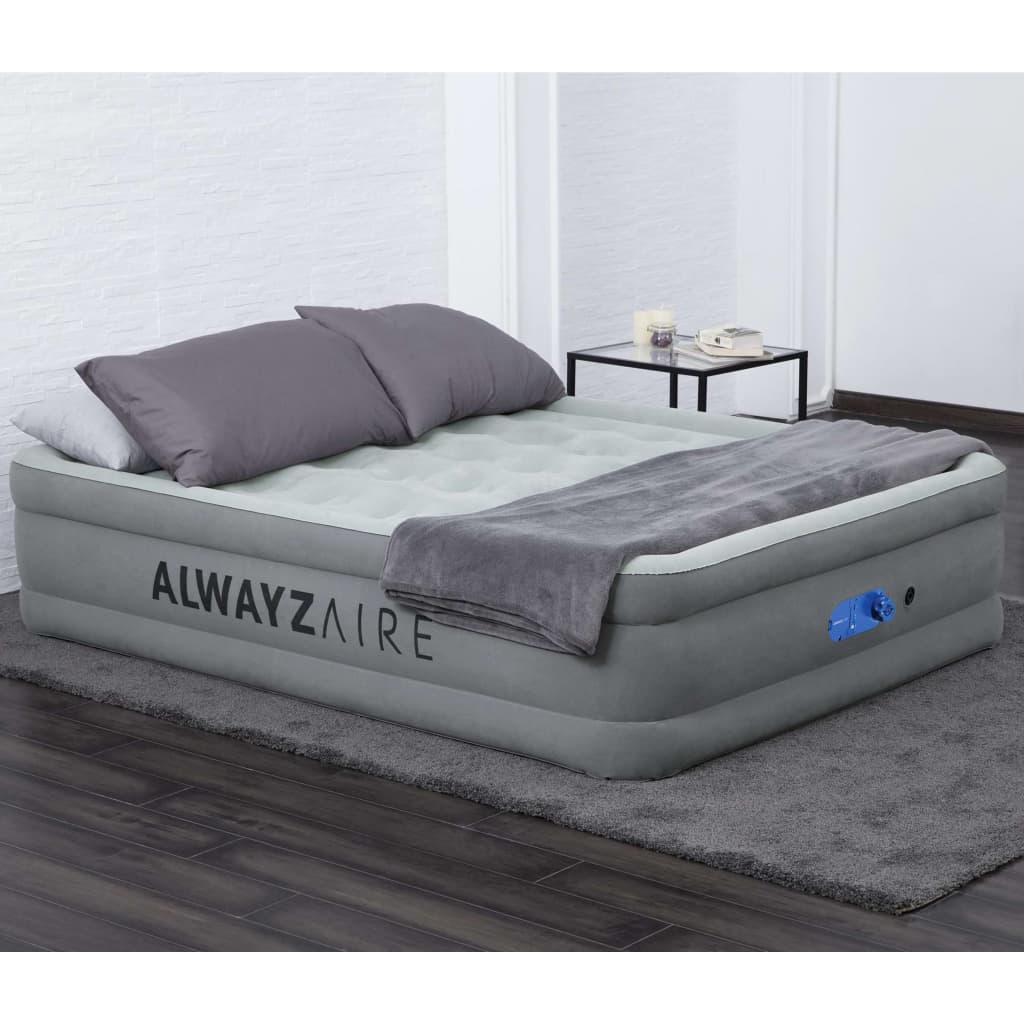 Bestway Надуваемо легло AlwayzAire, 2-местно, 203x152x61 см, сиво