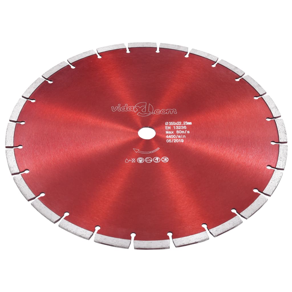 vidaXL Диамантен режещ диск, стомана, 350 мм