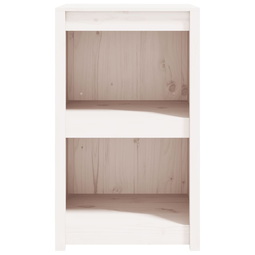 vidaXL Кухненски шкаф за открито, бял, 55x55x92 см, бор масив