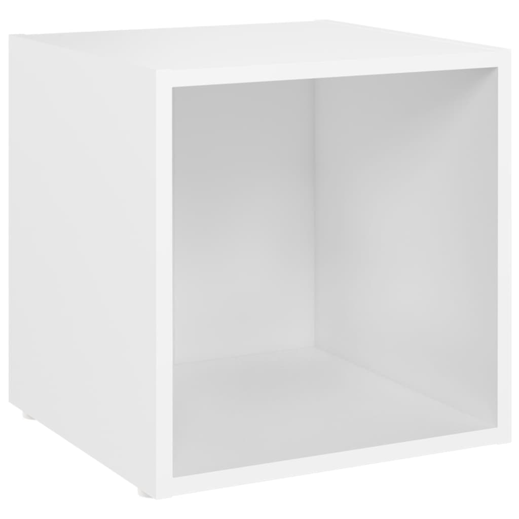 vidaXL ТВ шкафове, 4 бр, бели, 37x35x37 см, ПДЧ