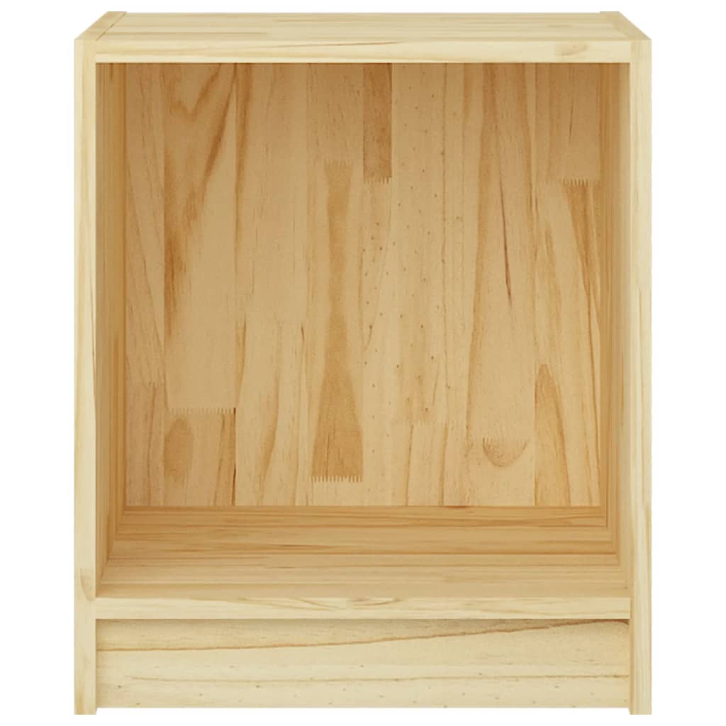 vidaXL Нощно шкафче, 35,5x33,5x41,5 см, борово дърво масив