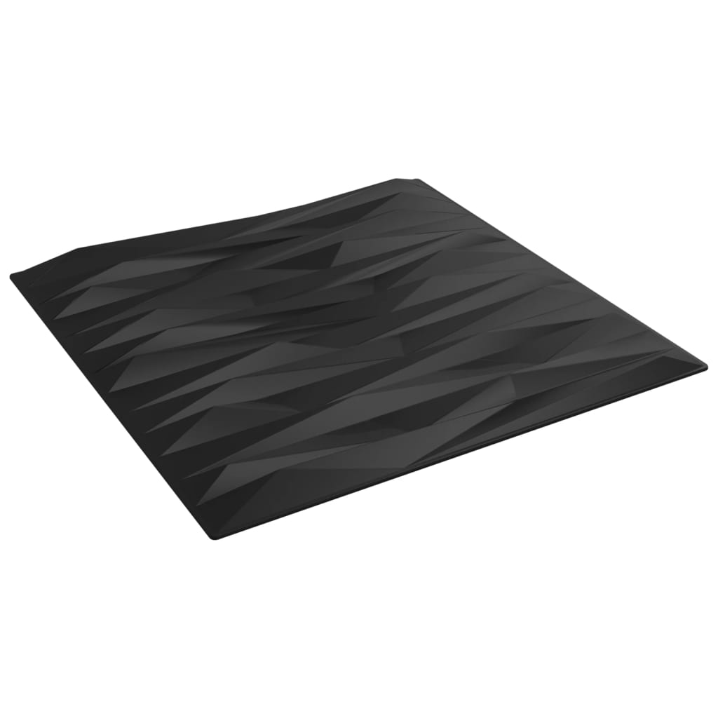 vidaXL Стенни панели 48 бр черни 50x50 см XPS 12 м² камък