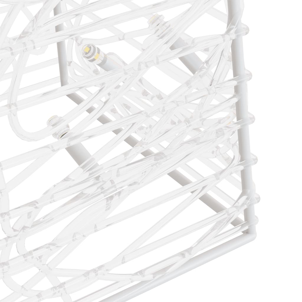 vidaXL Комплект декорация LED конуси студено бели 30/45/60 см акрил