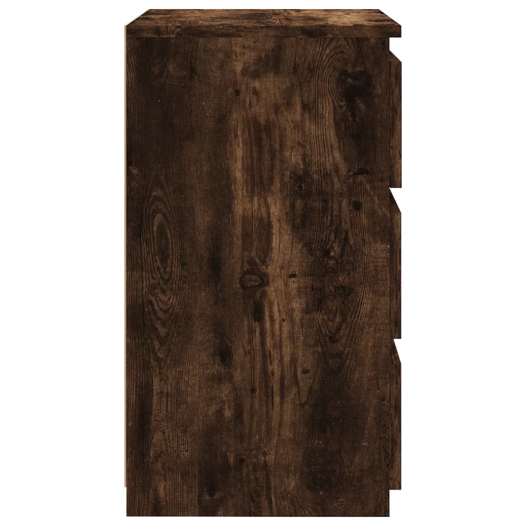 vidaXL Нощни шкафчета 2 бр опушен дъб 40x35x62,5 см инженерно дърво