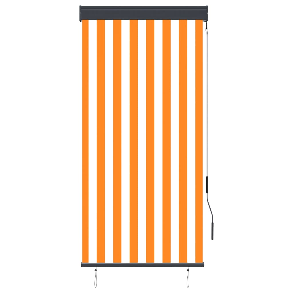 vidaXL Външна ролетна щора, 80x250 см, бяло и оранжево